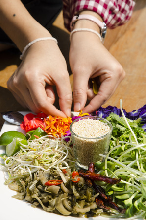Fresh farmers market fruit and vegetableの写真素材