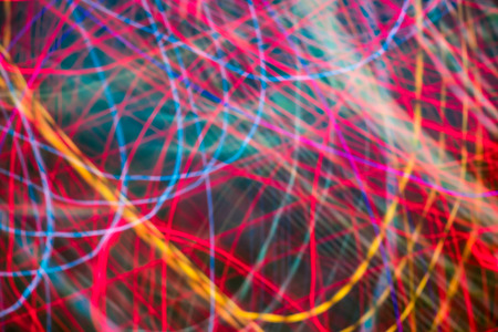 Slow Speed Light Painting Abstract Backgroundの写真素材