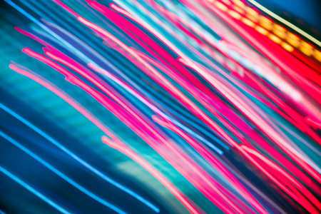 Slow Speed Light Painting Abstract Backgroundの写真素材