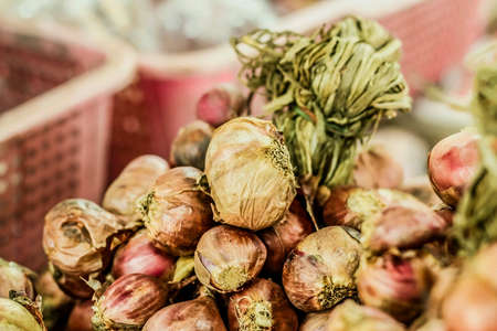 Shallot in the basket. Thai food.の素材