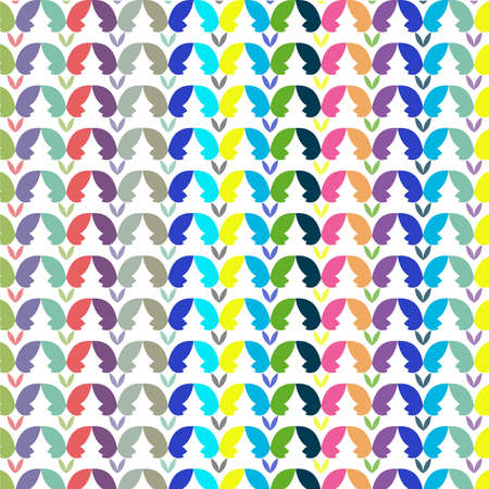 seamless watercolor beautiful butterflies pattern on white background.のイラスト素材