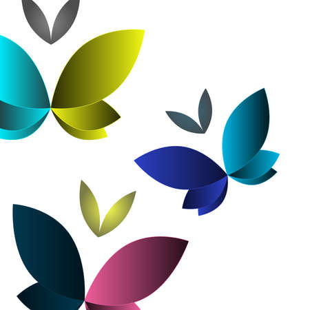 seamless watercolor beautiful butterflies pattern on white background.のイラスト素材