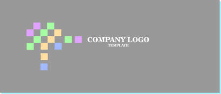 simple business logo reactangle and ellipse modern vectorのイラスト素材