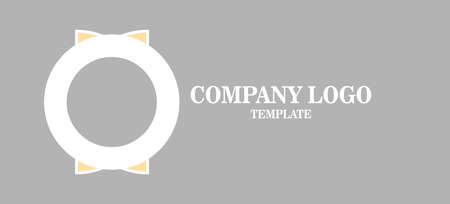 simple business logo reactangle and ellipse modern vectorのイラスト素材