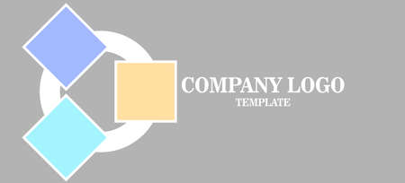 simple business logo reactangle and ellipse modern vectorのイラスト素材