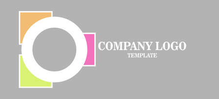 simple business logo reactangle and ellipse modern vectorのイラスト素材