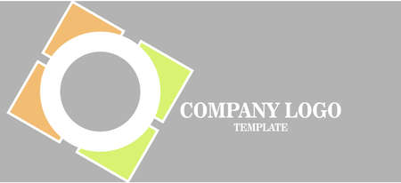 simple business logo reactangle and ellipse modern vectorのイラスト素材