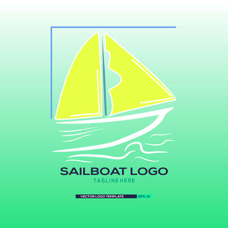 Sailboat logo Template. Vector Illustration eps.10のイラスト素材