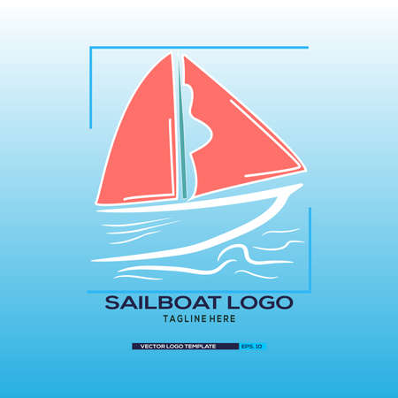 Sailboat logo Template. Vector Illustration eps.10のイラスト素材
