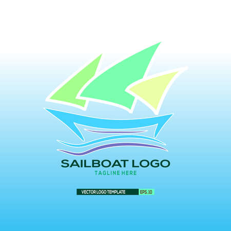 Sailboat logo Template. Vector Illustration eps.10のイラスト素材