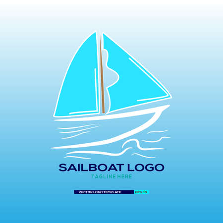 Sailboat logo Template. Vector Illustration eps.10のイラスト素材