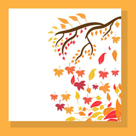 Concept and idea colorful maple leaf Autumn abstract.のイラスト素材