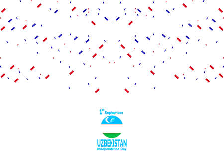 Independence Day Uzbekistan flag background. Vector Illustration EPS 10.のイラスト素材