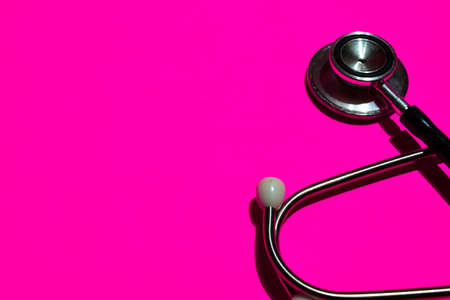 stethoscope with healthcare concept inspiration on pink backgroundの写真素材