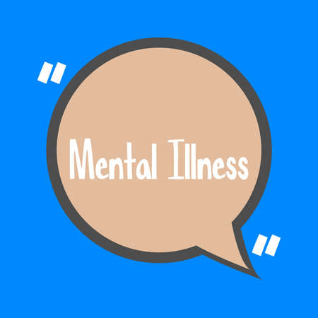 Mental Illness word on education and motivation concepts. Vector illustration. EPS 10のイラスト素材