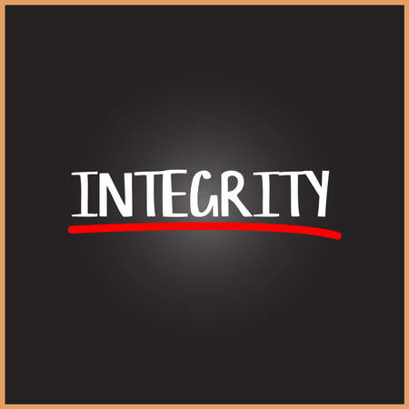 INTEGRITY word on education, inspiration and motivation concepts. Vector illustration. EPS 10のイラスト素材