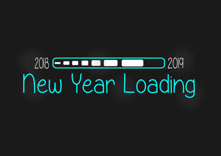2019 Happy New Year card design. Greetings card. Vector happy new year Loading greeting illustrationのイラスト素材