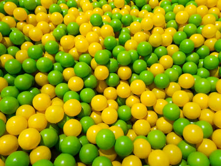 yellow and green ball pool, children's playground