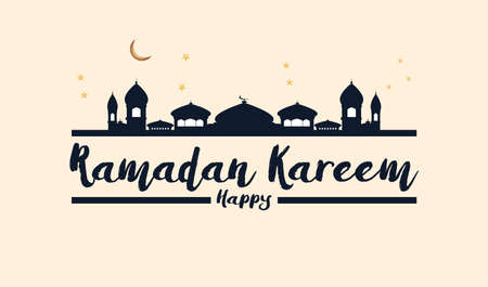 Hand drawn Sketch of Ramadan Kareem islamic design mosque domeのイラスト素材