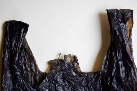 Say no to plastic bags - No more plastic concept isolated on a white backgroundの写真素材