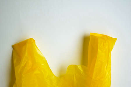 Say no to plastic bags - No more plastic concept isolated on a white backgroundの写真素材