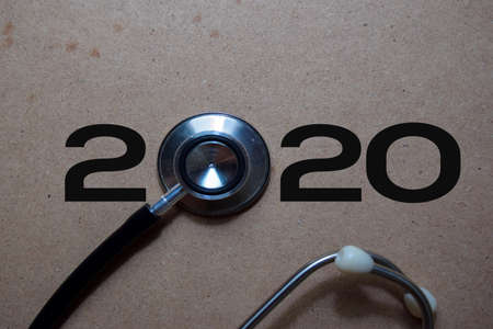 2020 Happy New Year with Stethoscope concept.の写真素材