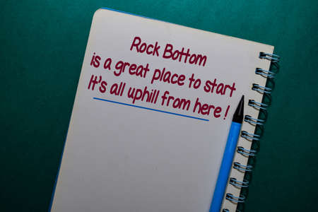 Quote Motivation write on a sticky note isolated on Office Desk