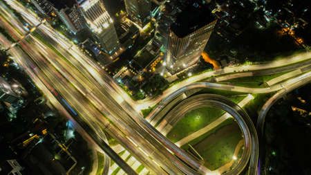 Aerial view of the largest Mosque in Jakarta. Ramadan and Eid Concept and noise cloud when at night view. Jakarta, Indonesia, May 4, 2021のeditorial素材
