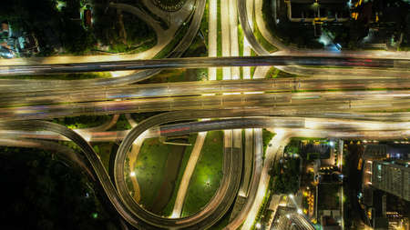 Aerial view of the largest Mosque in Jakarta. Ramadan and Eid Concept and noise cloud when at night view. Jakarta, Indonesia, May 4, 2021のeditorial素材