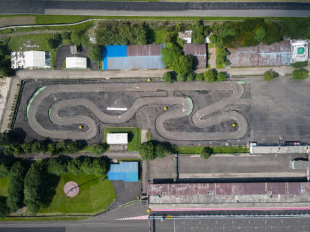 Aerial view of Park with playground background. Bogor, May 31, 2021