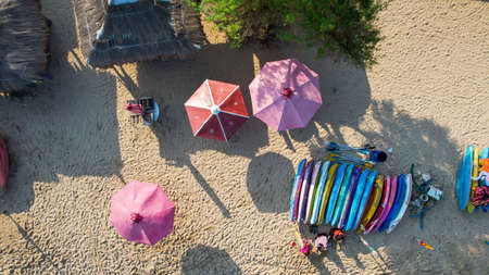 Aerial view of the Heha Ocean View, a new tourist attraction in Gunung Kidul. Central Java, Indonesia, July 1, 2021のeditorial素材