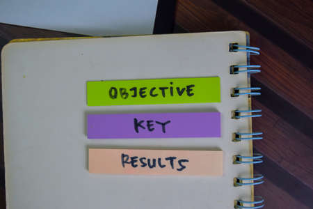 Uterine Fibroid write on sticky notes isolated on Wooden Table.の写真素材