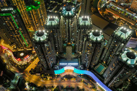 Aerial view of infinity sign traffic junction cross 'Jakarta a city of collaboartion' road with car transport. Jakarta, Indonesia, September 23, 2021のeditorial素材