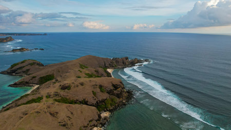 Aerial view of Patung Titi Banda monument in Denpasar, Bali, Indonesia. Denpasar, Indonesia,のeditorial素材