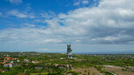 Aerial view of Patung Titi Banda monument in Denpasar, Bali, Indonesia. Denpasar, Indonesia,のeditorial素材
