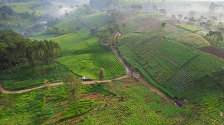 Aerial view of the Beautiful scenery Al-Jabbar Bandung mosque building, a large mosque in the city of Bandung with noise cloud. Bandung, Indonesia, June 15, 2022のeditorial素材