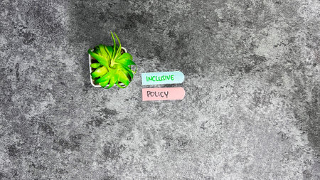 Concept of Inclusive Policy write on sticky notes.の写真素材