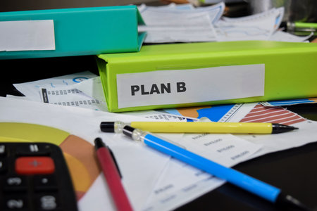 Folders with the label Plan B. Business management conceptの写真素材