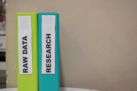 Folders with the label Raw data and research. Business management conceptの写真素材