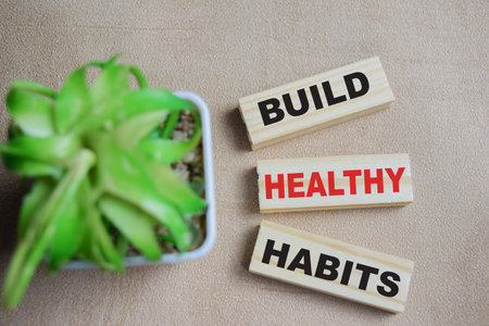 Build healthy habits. Business and finance conceptの写真素材