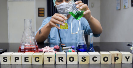 A laboratory technician exploration of innovative spectroscopy methods. scientific research concept