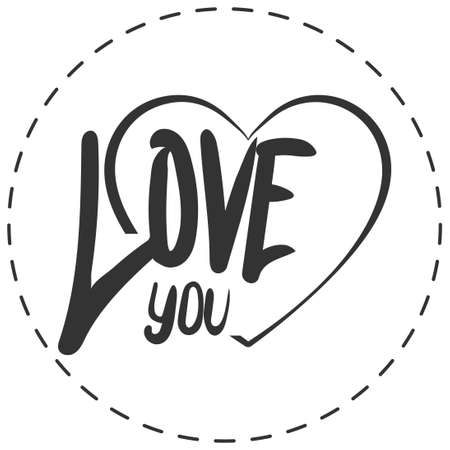 Valentine's Day Card Typography, Valentine's day lettering isolated white background. Card Vector, Concept Black And White, Valentine's Dayのイラスト素材