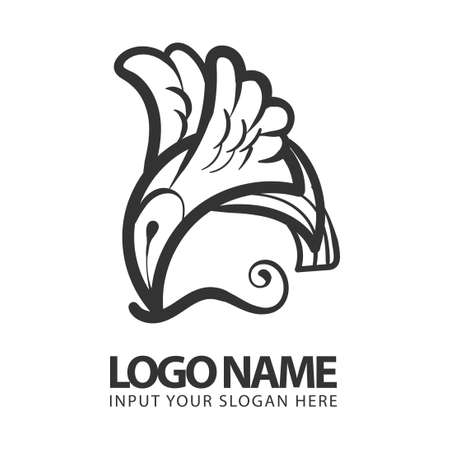 Pen logo design. Stationery vector design. Pen and signature logotype. logos design.のイラスト素材