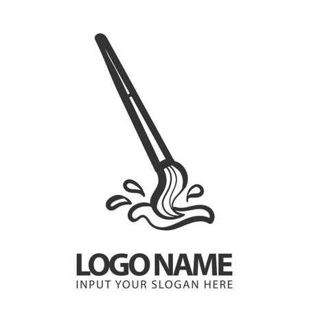 Pen logo design. Stationery vector design. Pen and signature logotype. logos design.のイラスト素材