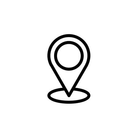 Location icon with outline style.Editable vector. Isolated.のイラスト素材