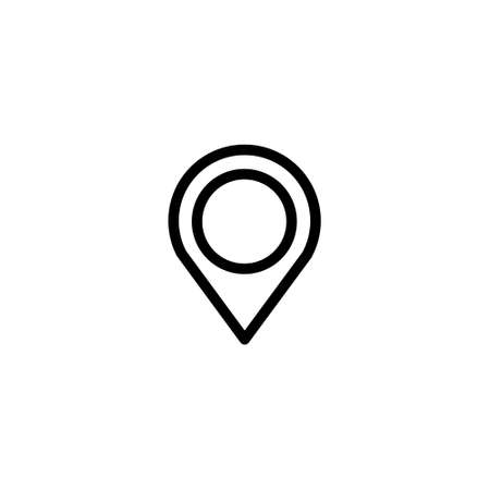 Location icon with outline style.Editable vector. Isolated.のイラスト素材
