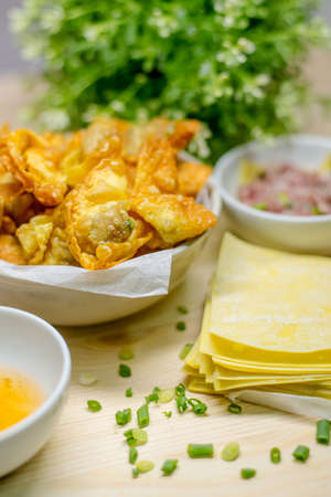 fried wontonの写真素材