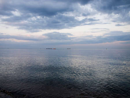 Evening sea landscape in the Crimea