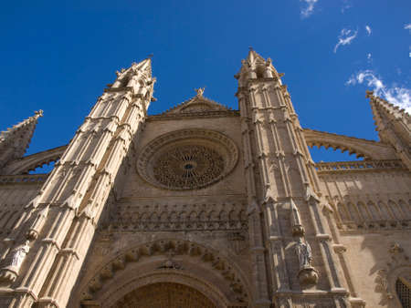 Cathedral La Seu in Palma de Mallorca, Spainの写真素材