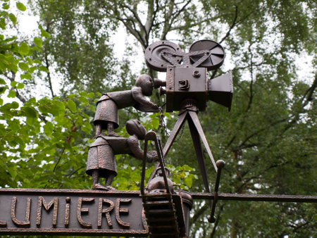 Decorative road sign in the center of the city of Svetlogorsk,Kaliningrad region,Russia.の写真素材